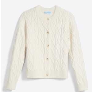 🤍Draper James cable knit cardigan in ivory. NWOT. 3X.🤍